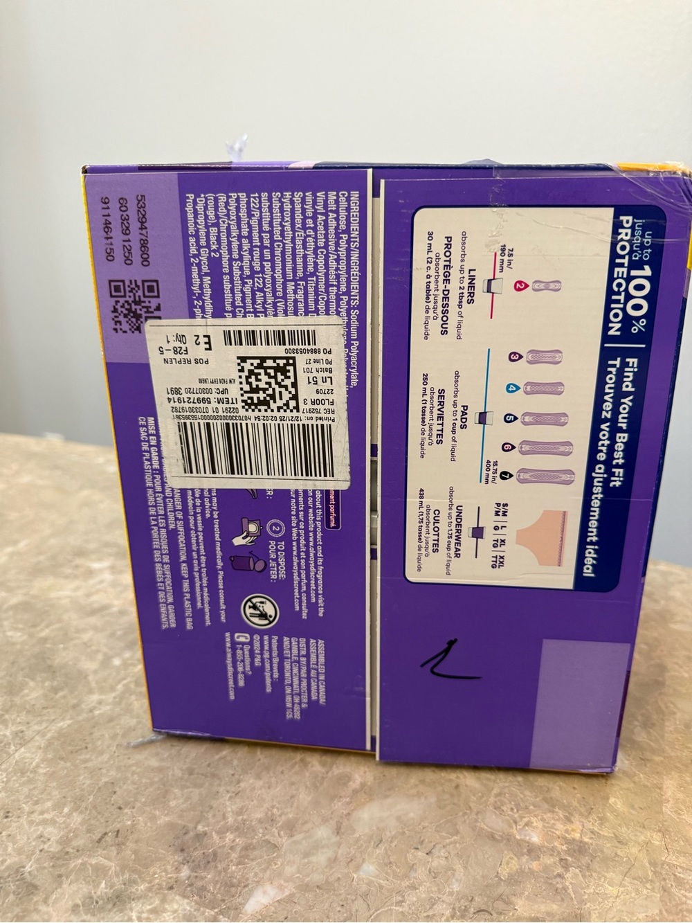 Always Discreet Extra Heavy Long 60 Pads For Bladder Leaks - Picture 4 of 6